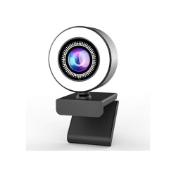 Κάμερα Web με Μικρόφωνο και LED Φωτισμό, 1080P Full HD Webcam Streaming OEM Q25-B450