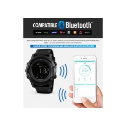 Smart Watch ρολόι με Βηματομετρητή και Bluetooth χειρός ανδρικό SKMEI 1321 BLACK