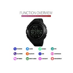 Smart Watch ρολόι με Βηματομετρητή και Bluetooth χειρός ανδρικό SKMEI 1326 BLACK