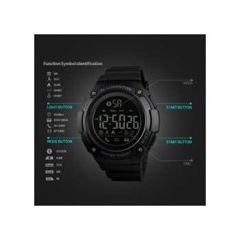 Smart Watch ρολόι με Βηματομετρητή και Bluetooth χειρός ανδρικό SKMEI 1347 BLACK