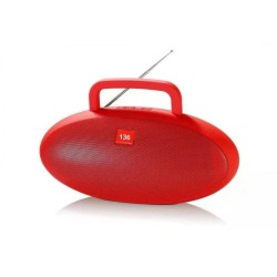 Ασύρματο Φορητό Ηχείο Bluetooth Mini Speaker BT-136 RED