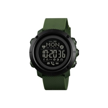 Smart Watch ρολόι με Βηματομετρητή και Bluetooth χειρός ανδρικό SKMEI 1512 ARMY GREEN
