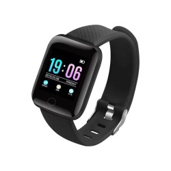 Smartwatch ρολόι Αθλητικό με Bluetooth & καρδιακό ρυθμό 116 Plus - Black