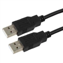 ΚΑΛΩΔΙΟ USB 2.0 AM TO AM CABLE 1.8m χρώμα μαύρο