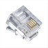 Platinum Tools RJ11 (6P4C) Flat-Stranded Standard Modular Plugs, 100-Pack (Jar) Transparent