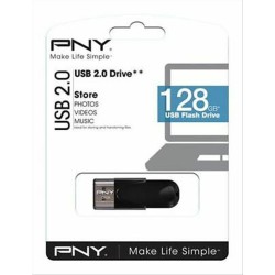 PNY Flash Drive USB 2.0 128GB Black