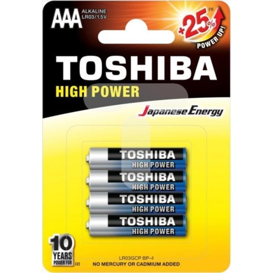 Αλκαλικές μπαταρίες TOSHIBA AAA