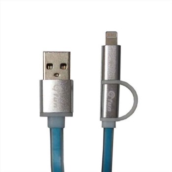Καλώδιο Led USB σε DATA - Iphone Compatible (Blue) 1m