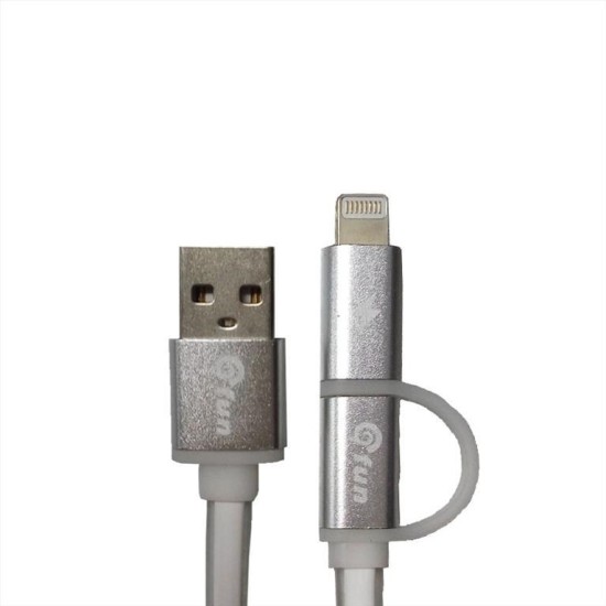 Καλώδιο με Led USB σε DATA - Iphone Compatible (Silver) 1m