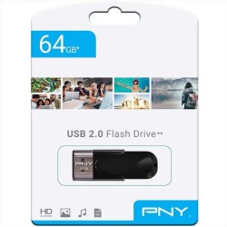 PNY Flash Drive USB 2.0 64GB Black