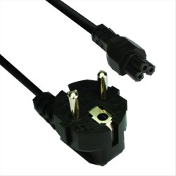 Vcom High Quality Power Cable 1.8m Black